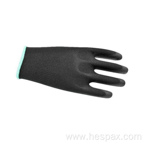 Hespax Seamless Knitted PU Gloves Electronic Assembly Garden